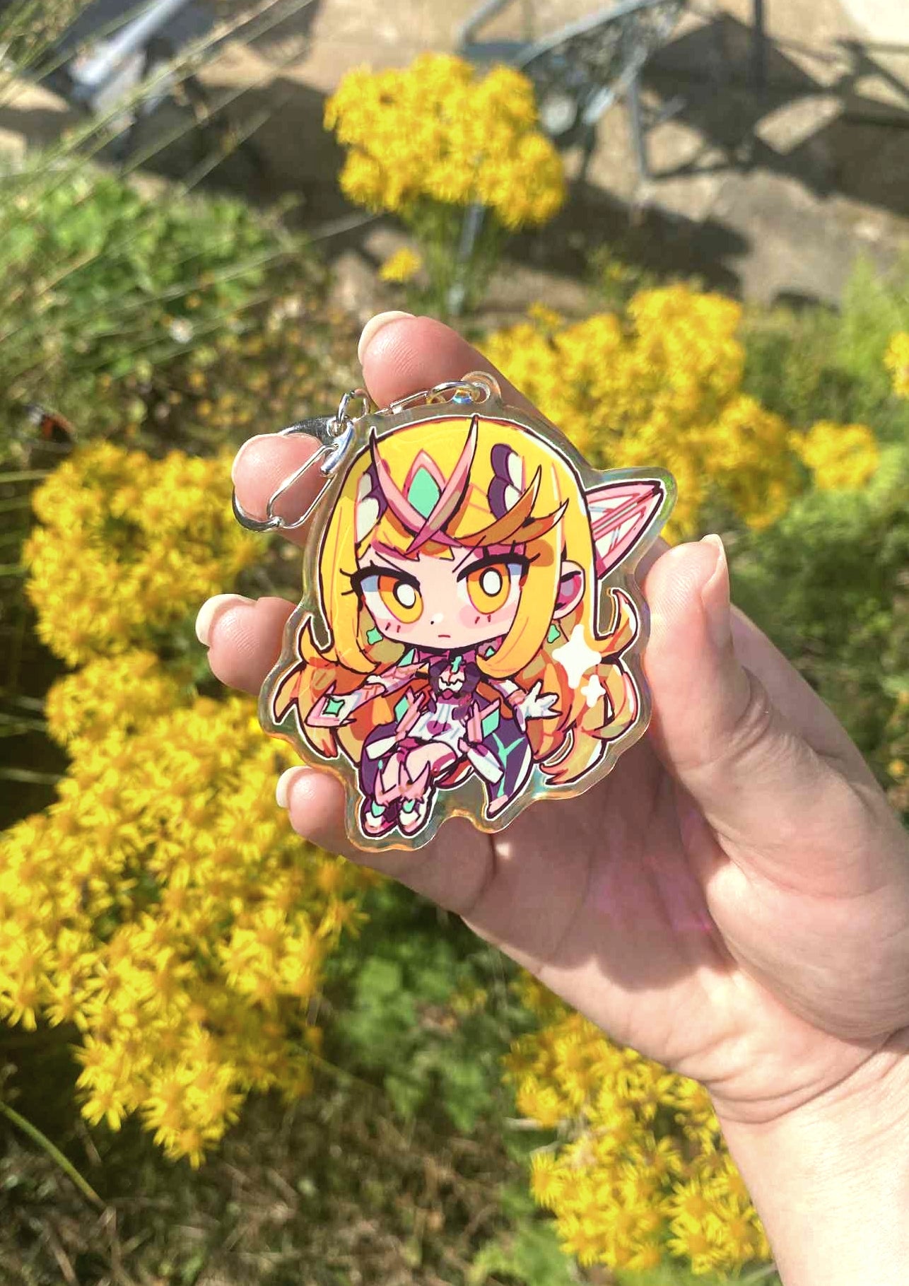 Pyra//Mythra Holo Charms