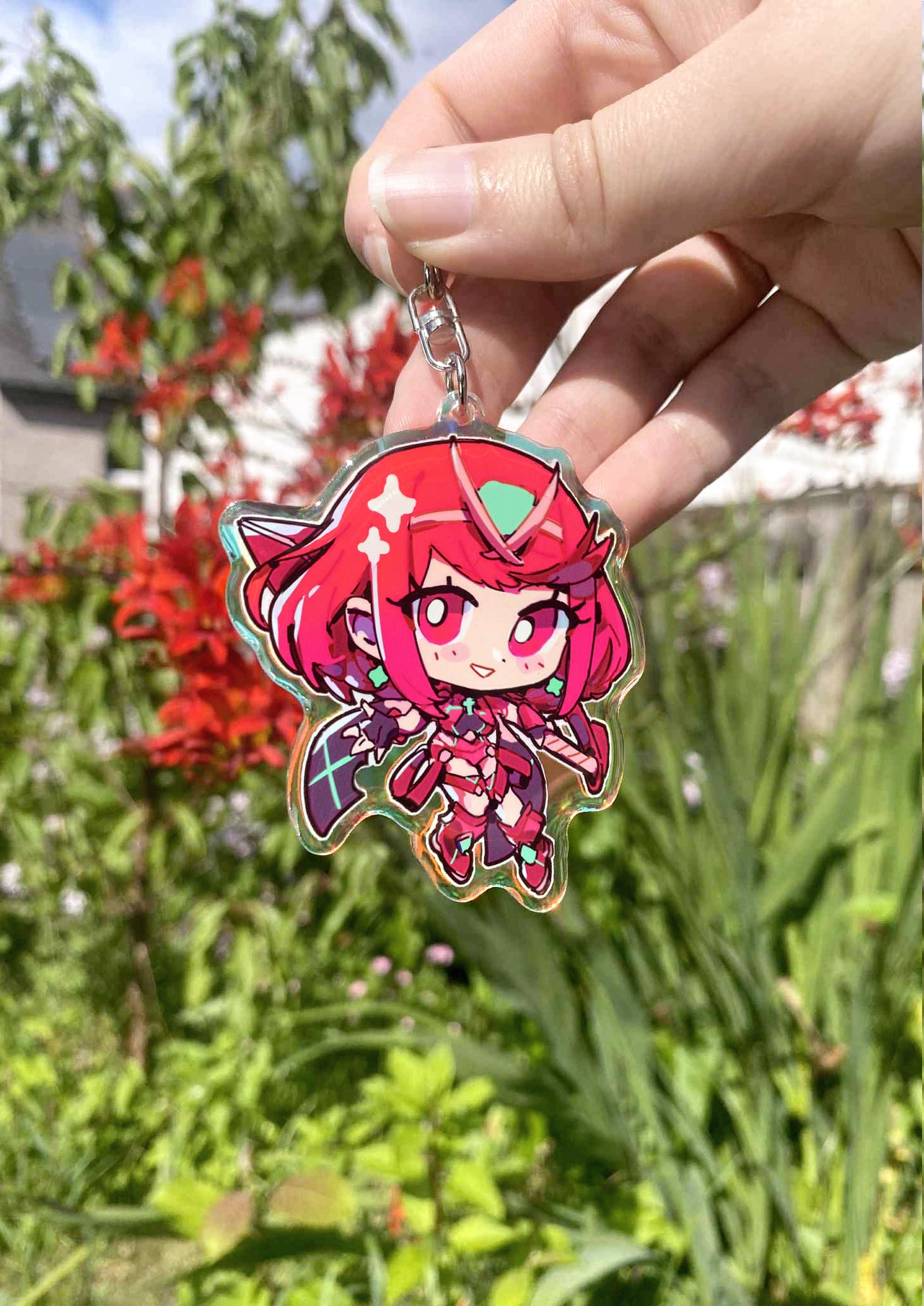 Pyra//Mythra Holo Charms